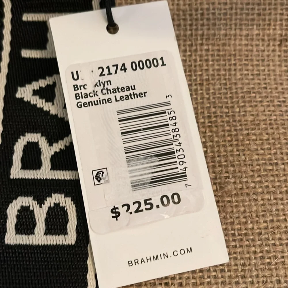 NWT Brahmin Brooklyn Black Chateau genuine leather in black - Picture 2 of 4